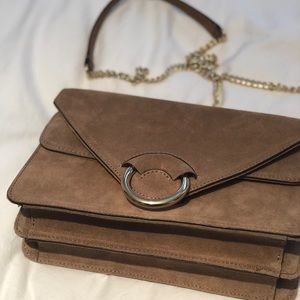 Banana Republic Brown Suede Crossbody Bag